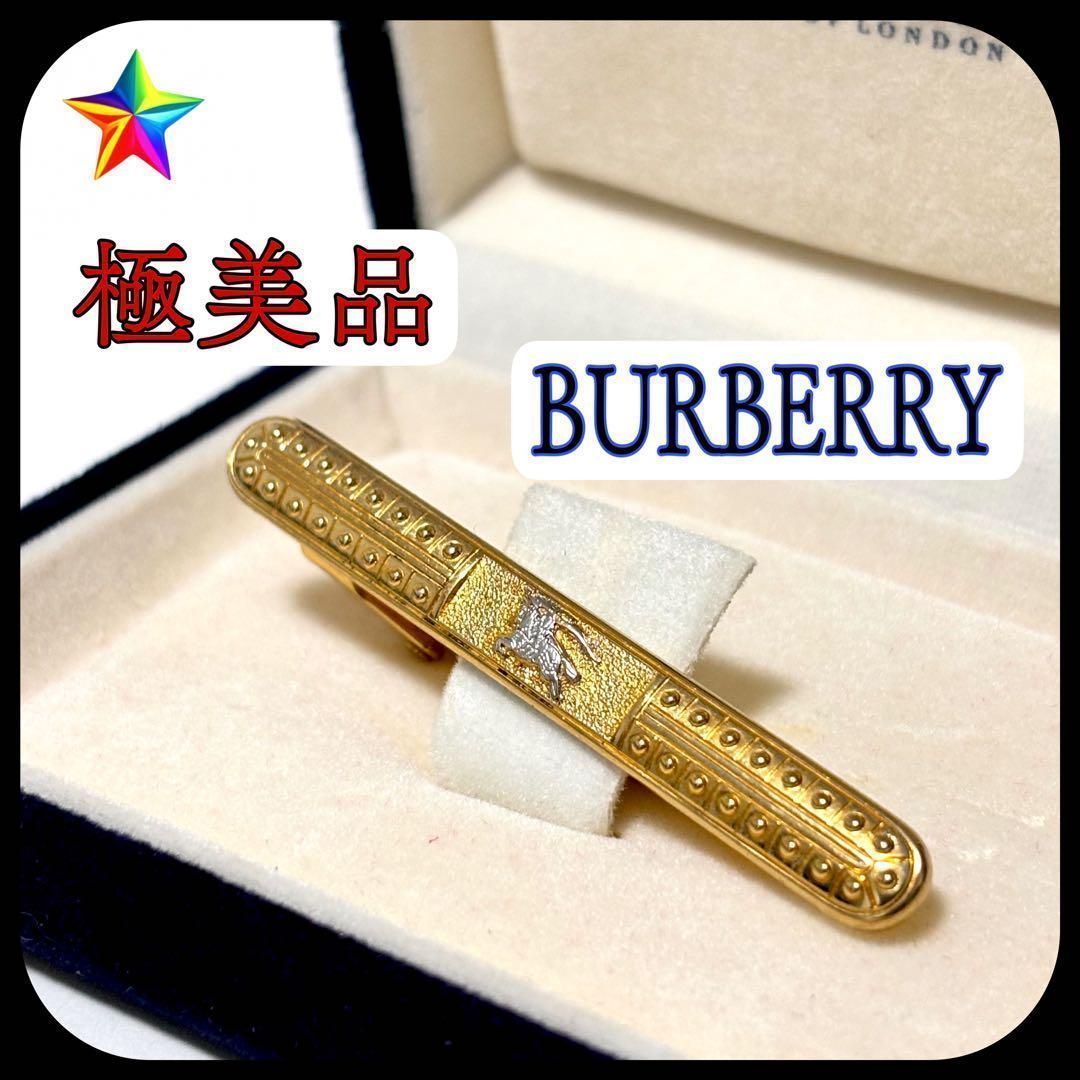 極美品✨箱付き✨バーバリー ネクタイピン 騎士 タイピン ゴールド