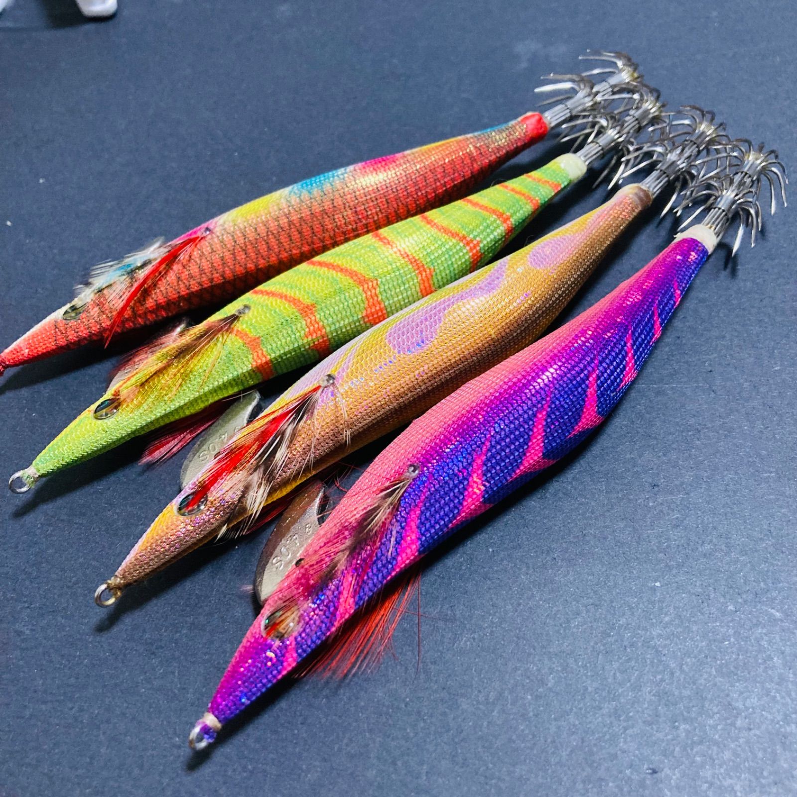 美品】 エメラルダス ラトル Type-S 4号 タイプS エギ エギセット 廃盤