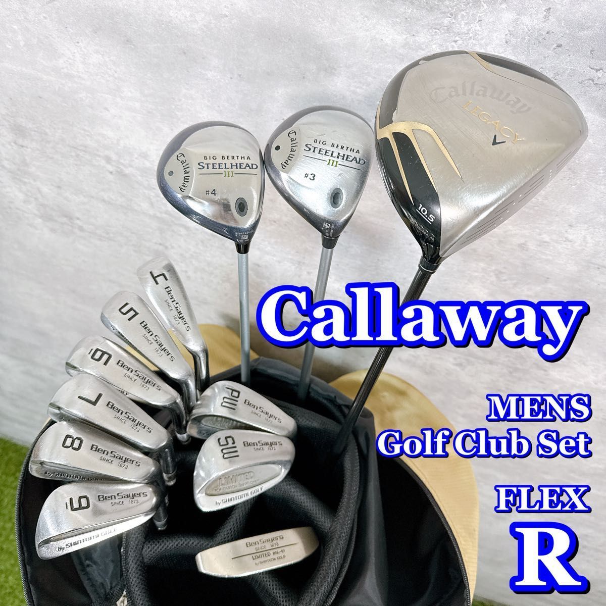 ゴルフクラブセット メンズ Callaway キャロウェイ フルセット 12本 キャディバッグ付き フレックスR 男性 右利き K 253