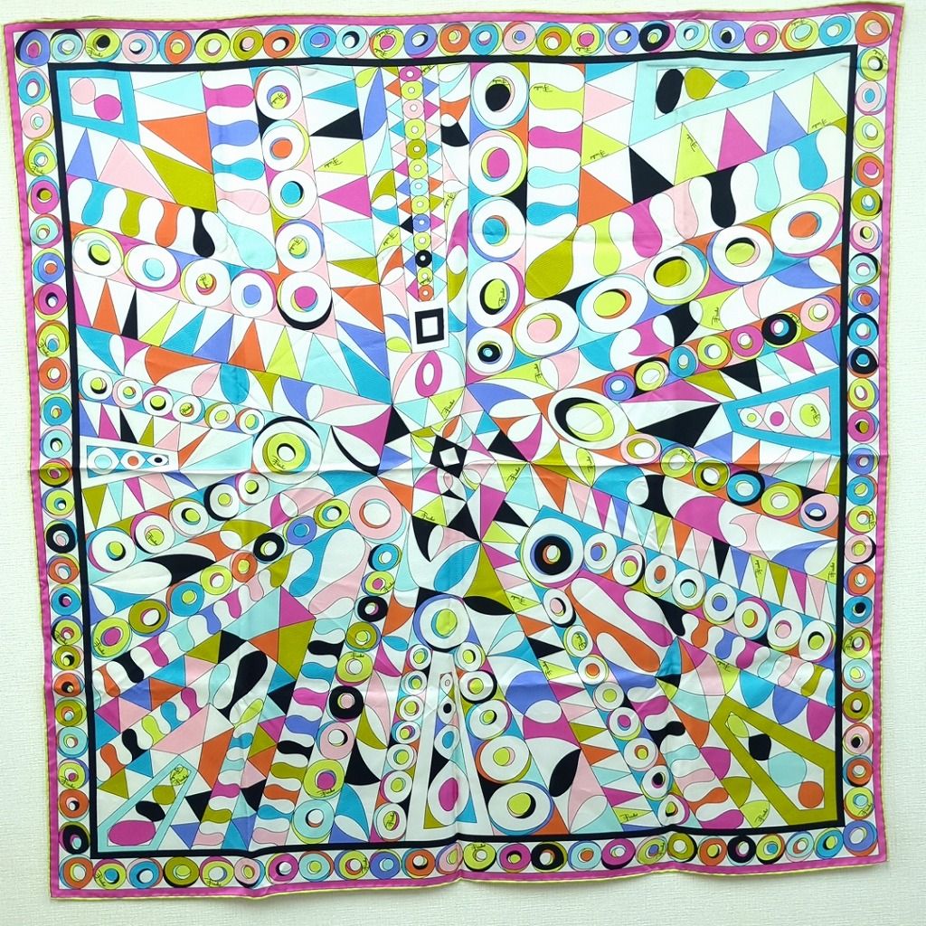 エミリオ プッチ 100% シルク スカーフ イタリア製