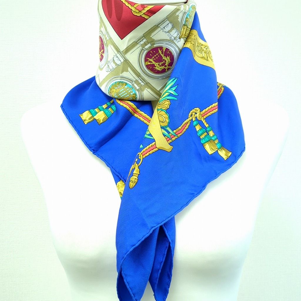 HERMES エルメス カレ90 シャルル ガルニエへの賛辞 100% シルク