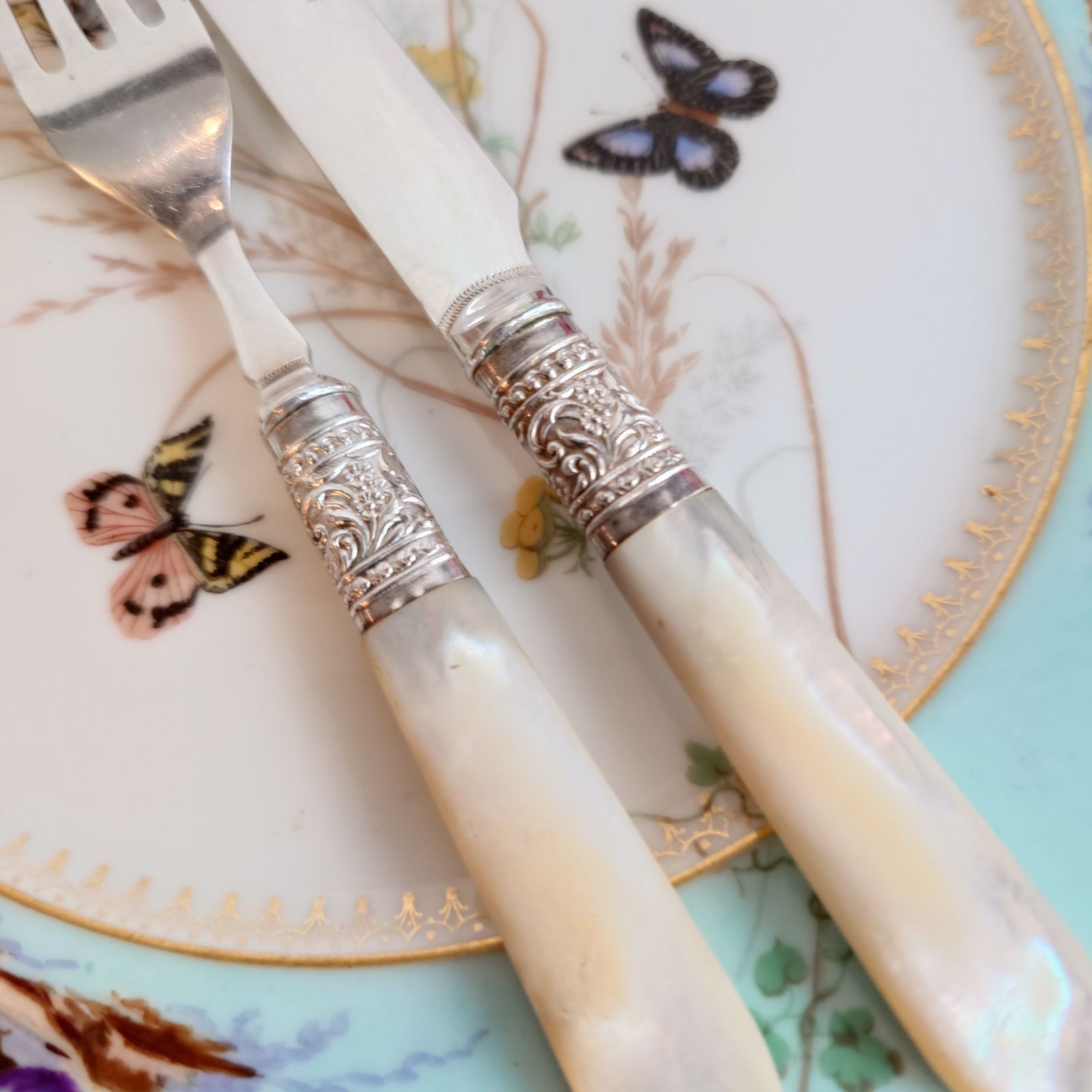 白蝶貝 フルーツカトラリーセット マザーオブパール イギリス