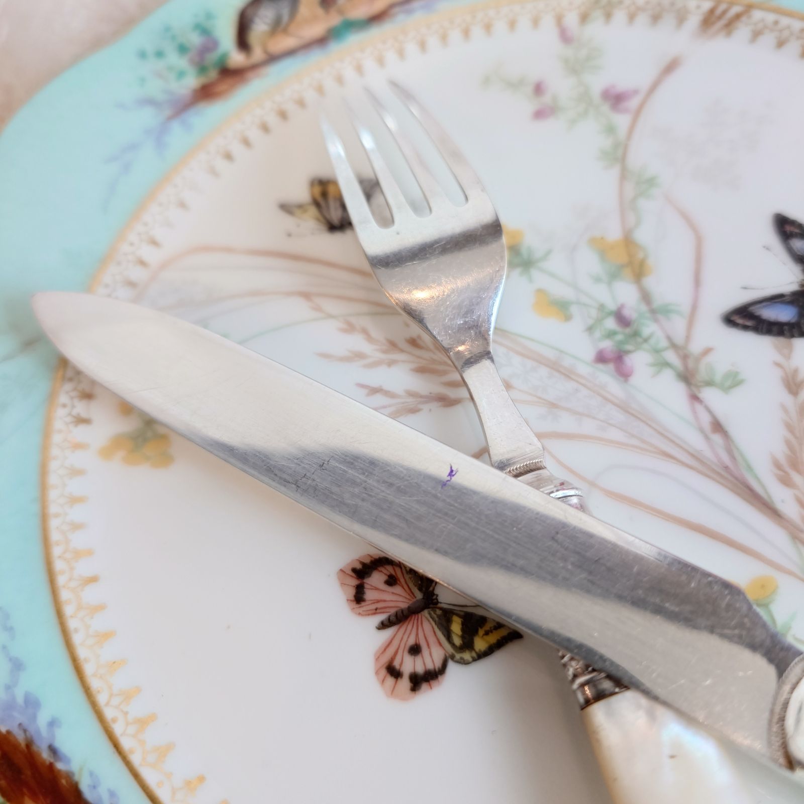 白蝶貝 フルーツカトラリーセット マザーオブパール イギリス