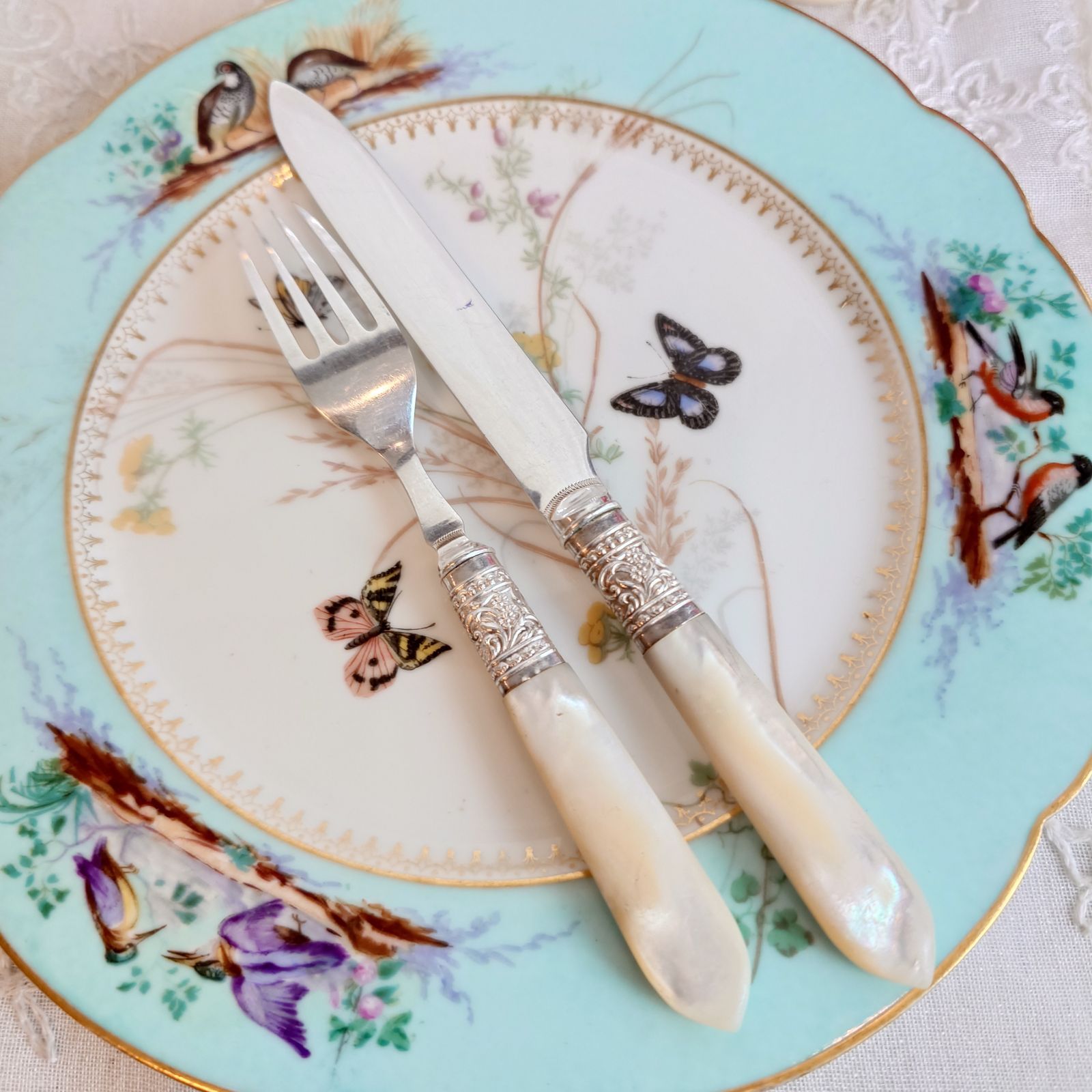 白蝶貝 フルーツカトラリーセット マザーオブパール イギリス