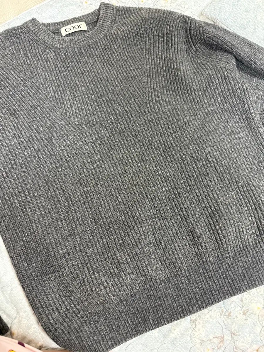 クアー カシミア ポップ ニット チャコール M