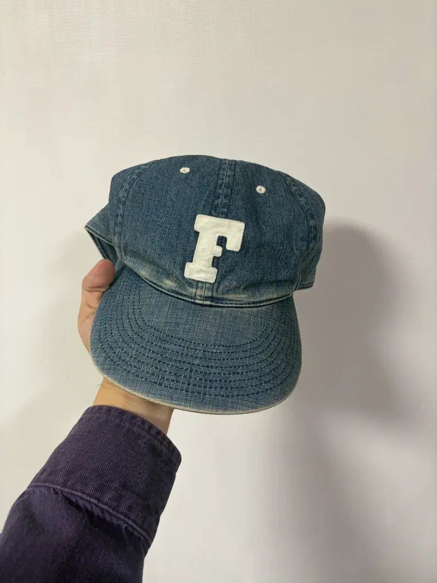 os フルカウント 6843 hw Indigo ウォッシュ デニム ベースボールキャップ