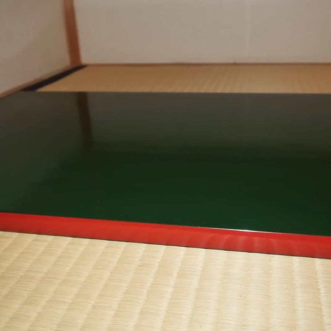 【茶道具】表阿弥造　了々斎宗匠好み　青漆爪紅長板　長板83 茶道具】表阿弥造 了々斎宗匠好み 青漆爪紅長板 長板