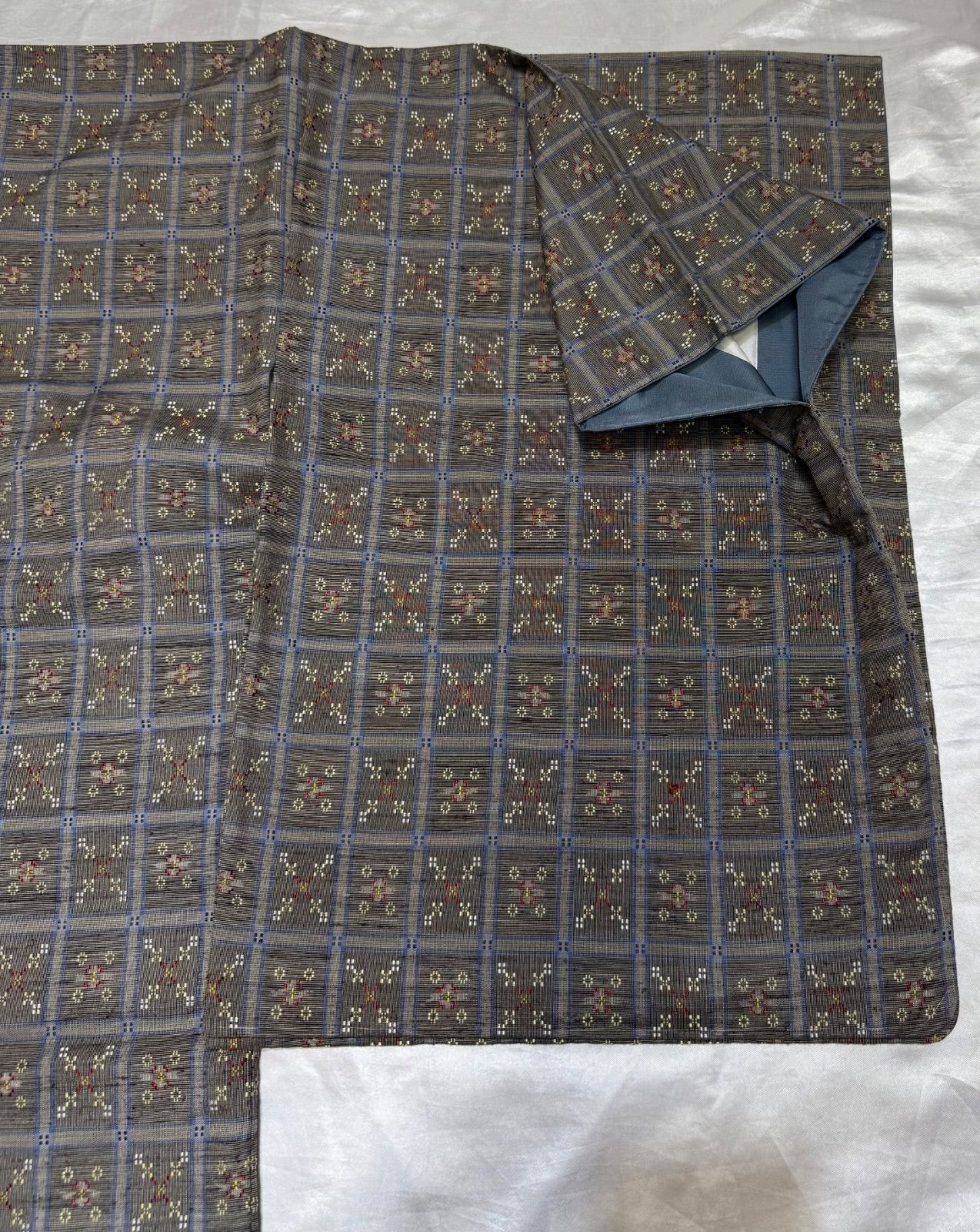 グレー正絹袷広襟