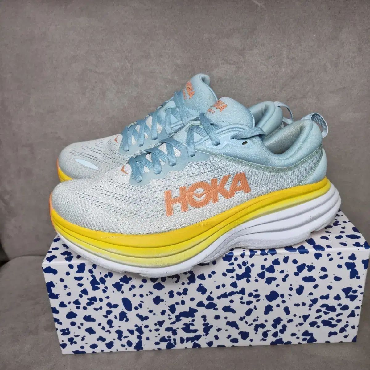 ホカ ランニングシューズ スカイ ブルー オレンジ 245