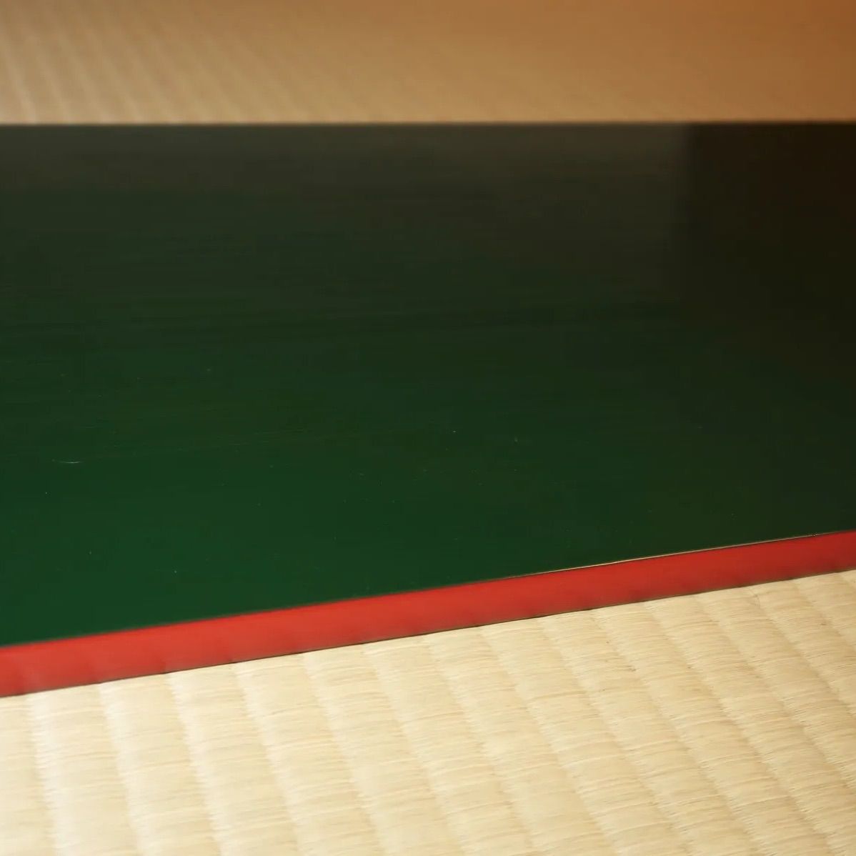 茶道具】漆専堂 長板 炉風炉2枚セット 青漆爪紅刷毛目長板一双 表千家