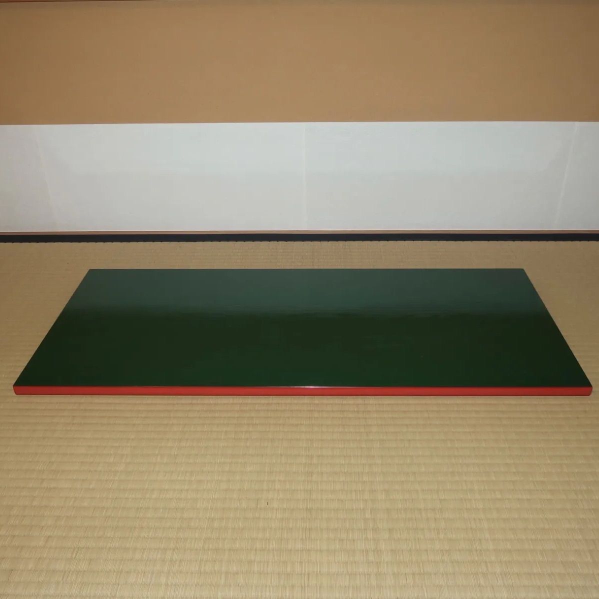 茶道具】漆専堂 長板 炉風炉2枚セット 青漆爪紅刷毛目長板一双 表千家