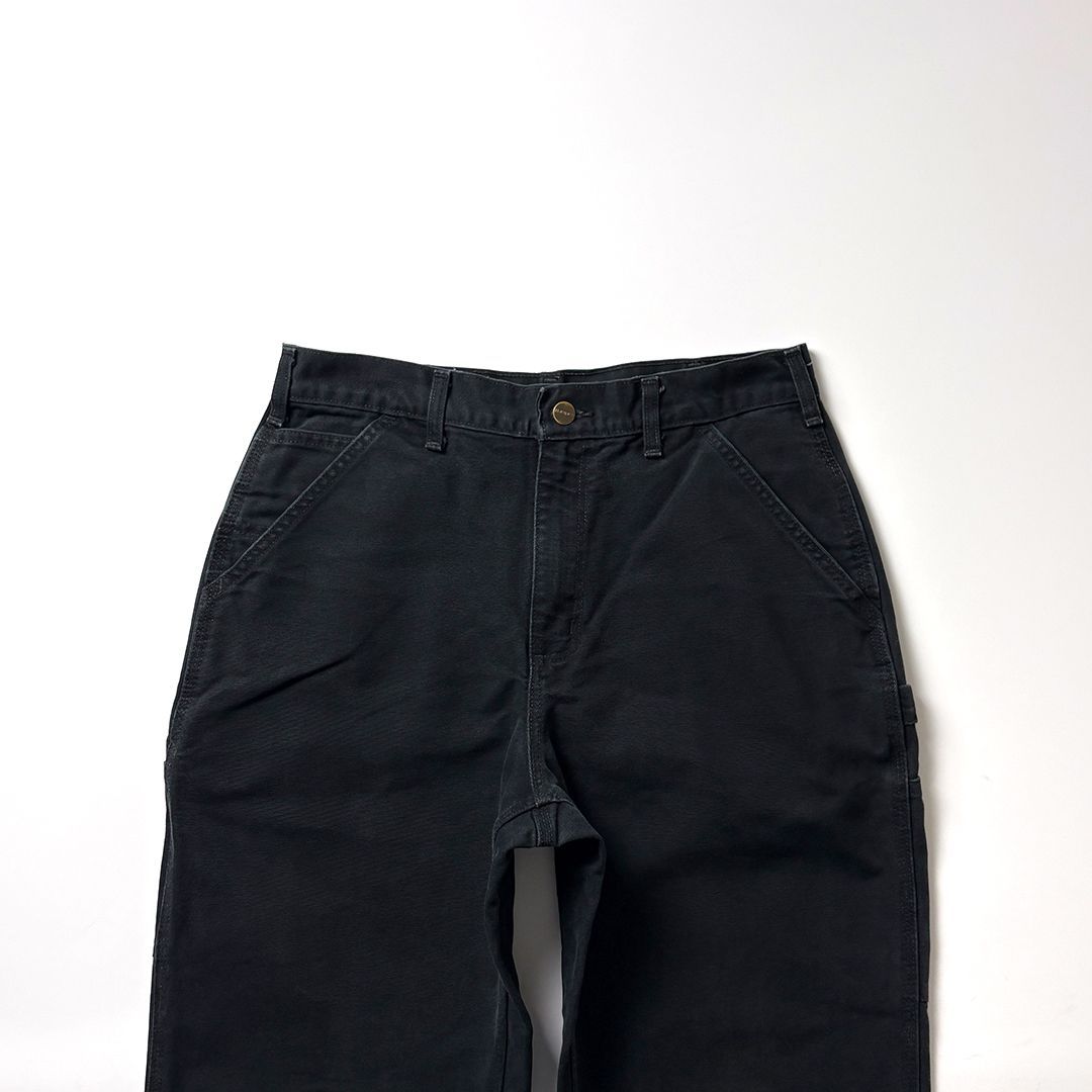Carhartt カーハート ペインターパンツ ワークパンツ ダックパンツ ブラック 黒 W 32 L シングルニー ハンマーループ ツールポケット ヘビーウェイト フェード 90 s USA古着