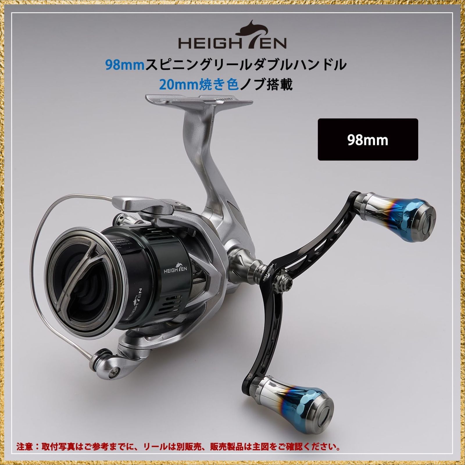 彡 でお届け 彡Color ガンメタル ノブ ブラック ハンドル _Size V 4 0 98 mm 80 リール 航空アルミ製 シマノ ダイワ 通用 スピニングリール 用 Arch Aurora ガ