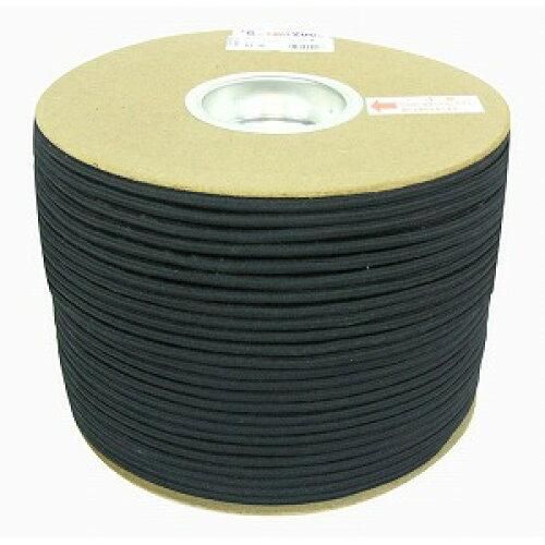 ユタカメイク タイトゴムロープドラム巻 ブラック 6 mm 200 m