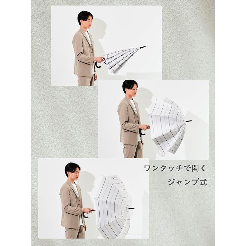 assa 日傘 メンズ 長傘 大きい 晴雨兼用 男性用 雨傘 遮熱効果 熱中症