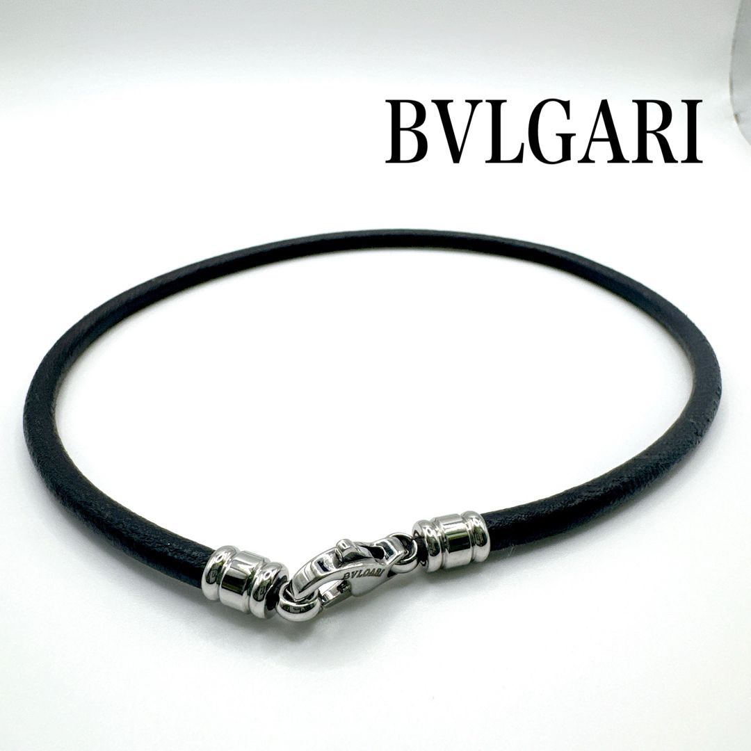 BVLGARI ブルガリ レザー ネックレス チョーカー - メルカリ