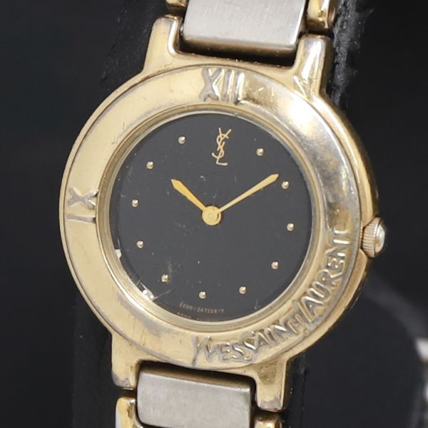 QZ イヴサンローラン 2200-229789 黒文字盤 レディース腕時計 2000000