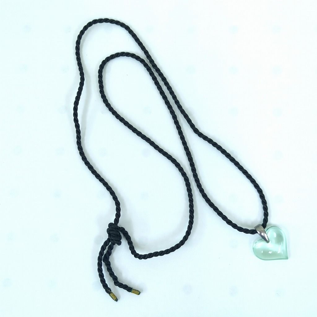 LALIQUE ラリック ハート ペンダント ネックレス ミントカラー - メルカリ