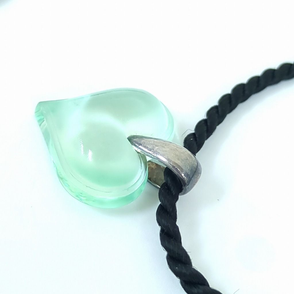 LALIQUE ラリック ハート ペンダント ネックレス ミントカラー - メルカリ