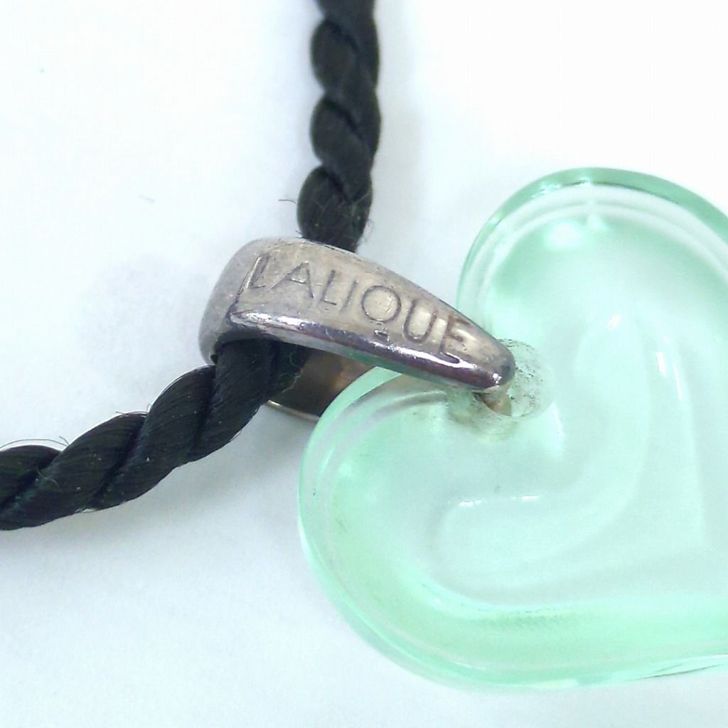 LALIQUE ラリック ハート ペンダント ネックレス ミントカラー - メルカリ