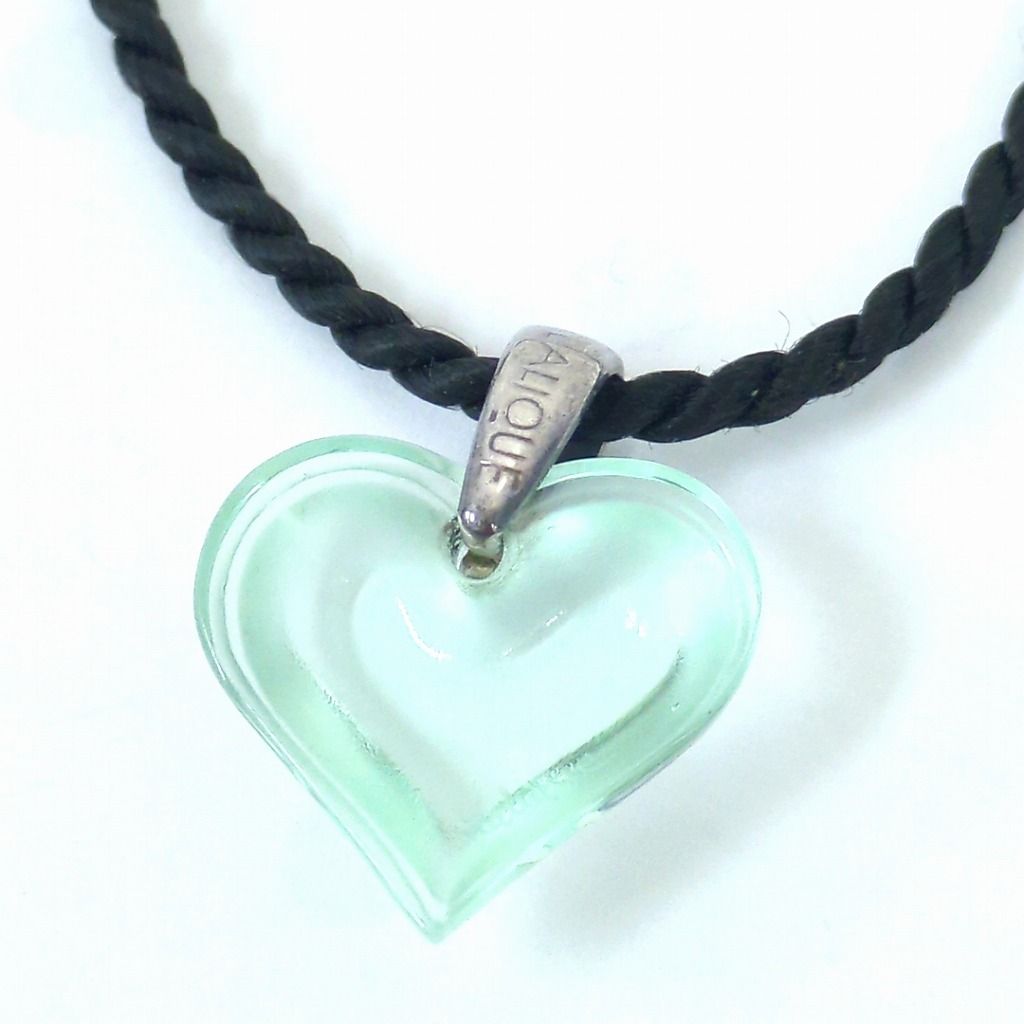 LALIQUE ラリック ハート ペンダント ネックレス ミントカラー - メルカリ