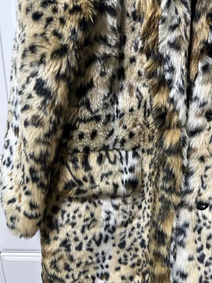 割引 レオパード ヒョウ柄 フェイク ファー ジャケット