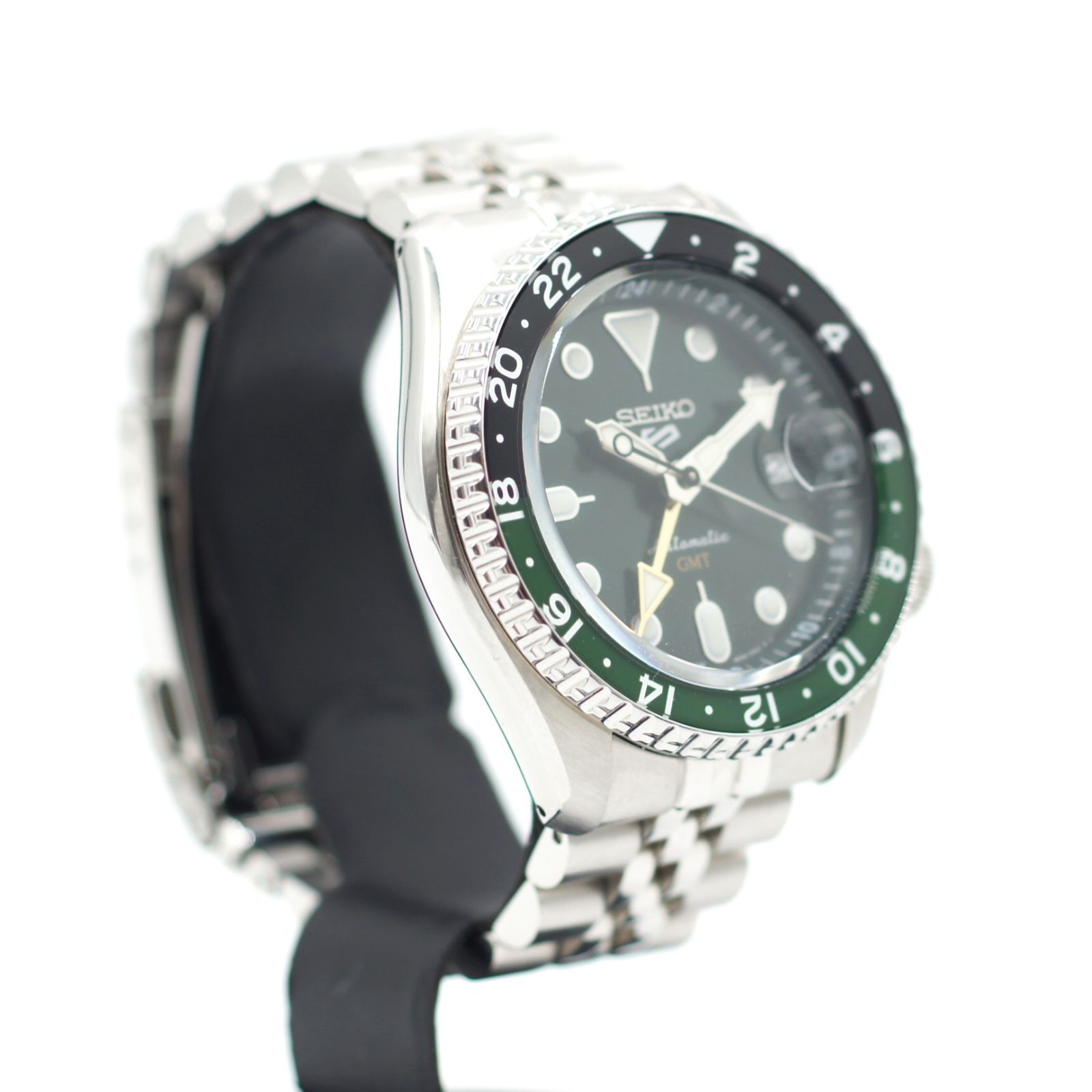 SEIKO セイコー 5 スポーツ GMT 4 R 34 00 A 0 SBSC 019 自動巻き 100 m防水 ステンレススチール メンズ