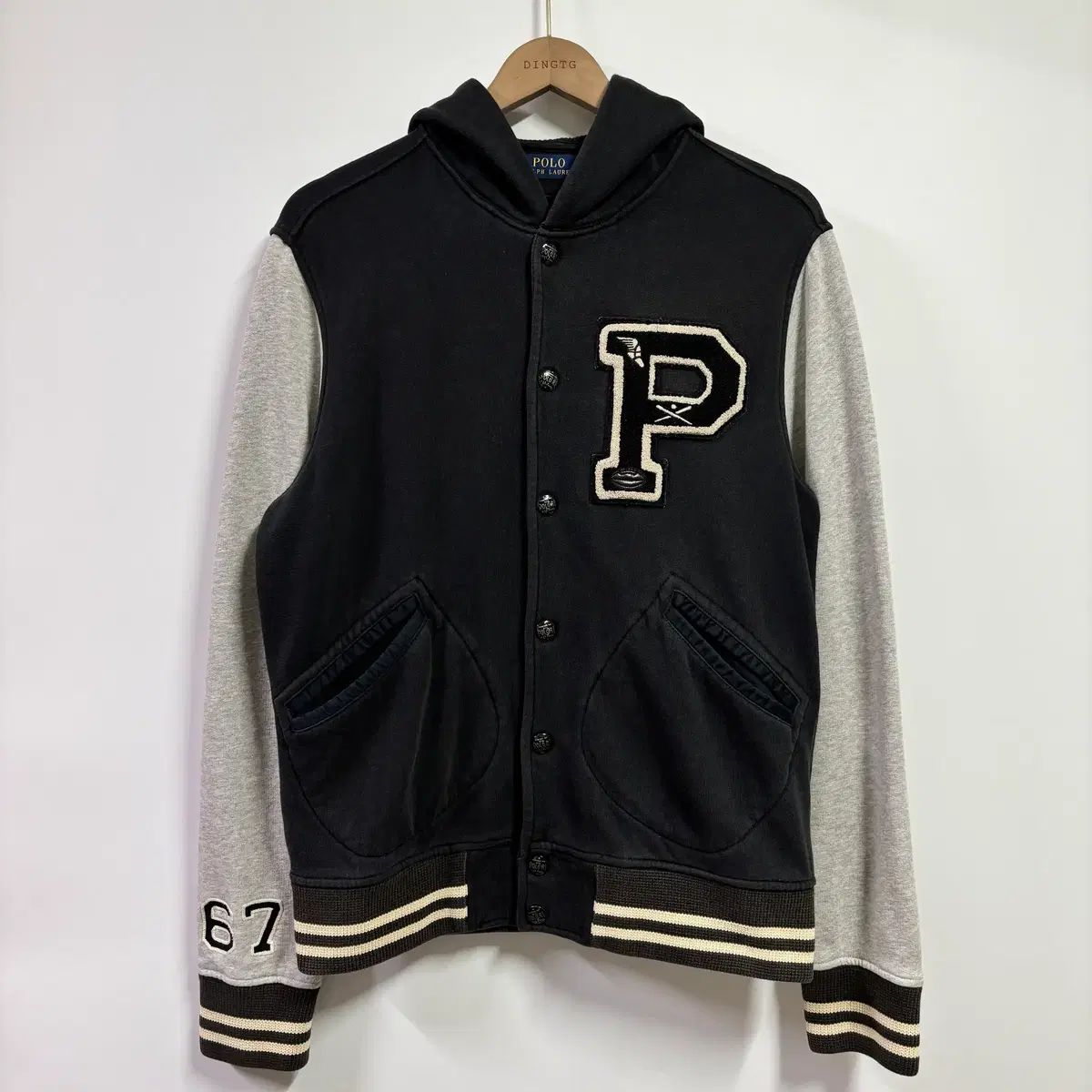 M ポロ コットン フード スタジャン ジャケット