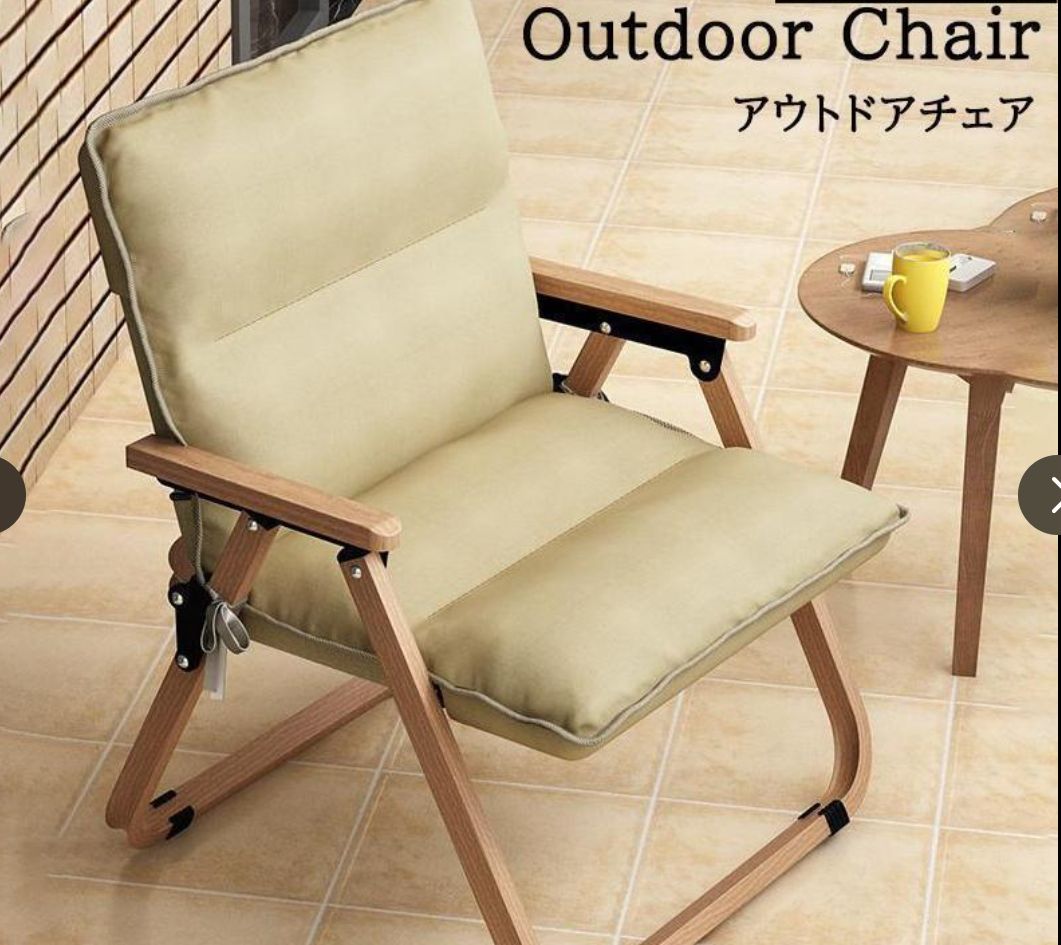 大好評 アウトドアチェア 折りたたみ椅子 Mサイズ いす 木目 キャンプ 大型 イス 背もたれ付 折り畳み式 コンパクト アンドマイセルフ 軽量 簡単組立