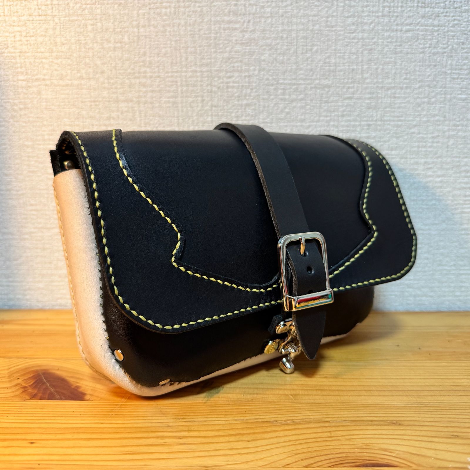 ヌメ革 バイク バッグ3点セット 変形スタイル オーダーメイド