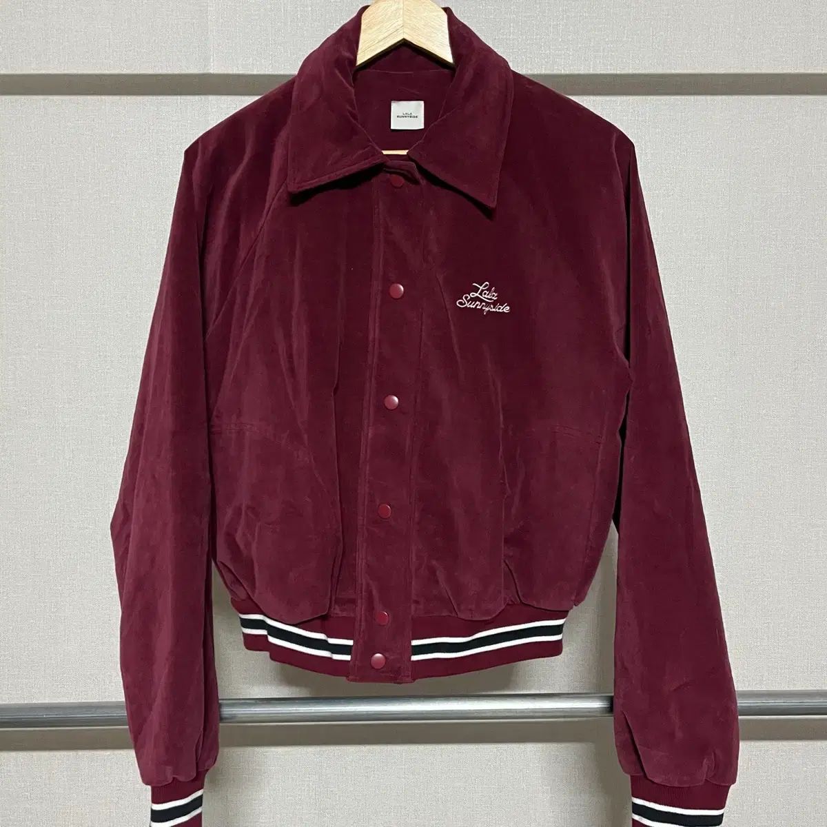 ララサニーサイド ツアーベルベット ジャケット バーガンディ
