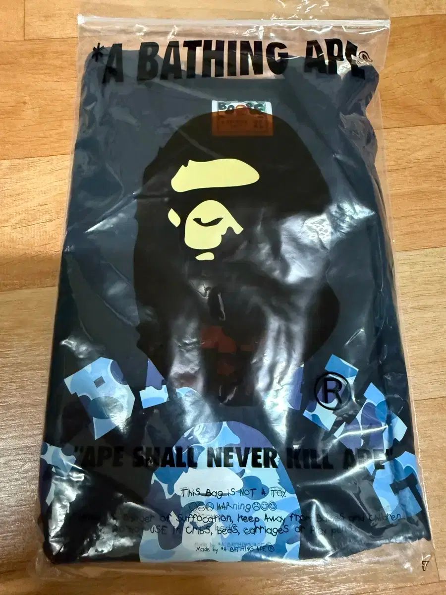 アベイシングエイプ abcスター カモフラージュ カレッジ ブルー 半袖