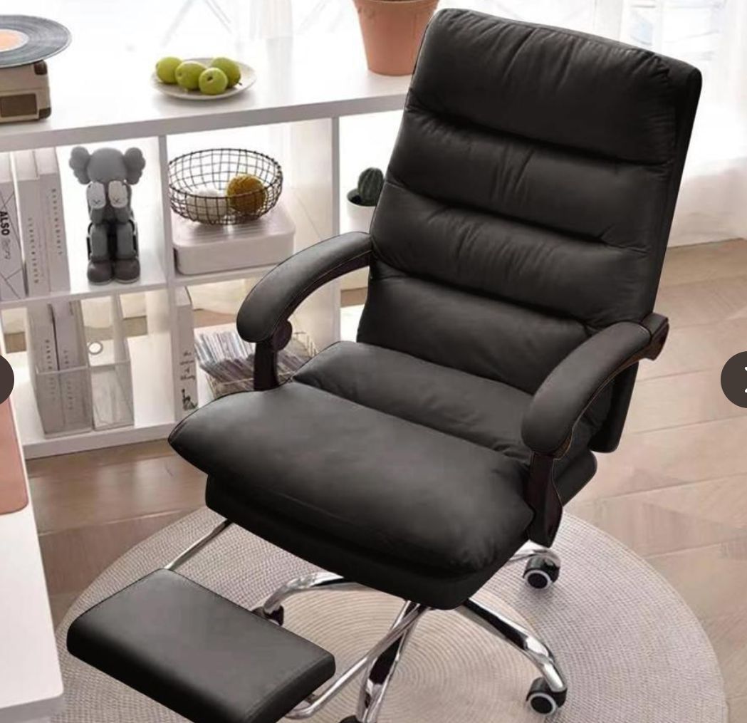 大好評 オフィスチェア 社長椅子 リクライニング ハイバック ブラック 人間工学 回転 在宅勤務 PUレザー 通気性 静音キャスター 座面昇降機能