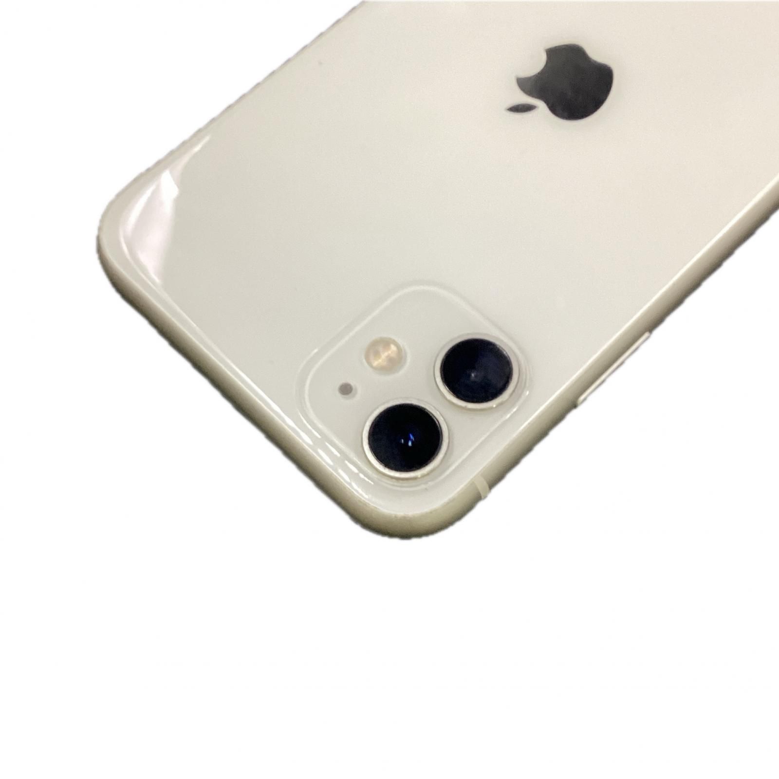 iPhone 11 128GB ホワイト SIMフリー 白ロム 動作確認済 74%【全額返金