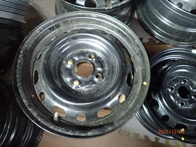 4本 マツダ デミオ DE 3 FS 14 x 6 J スチール 軽四流用