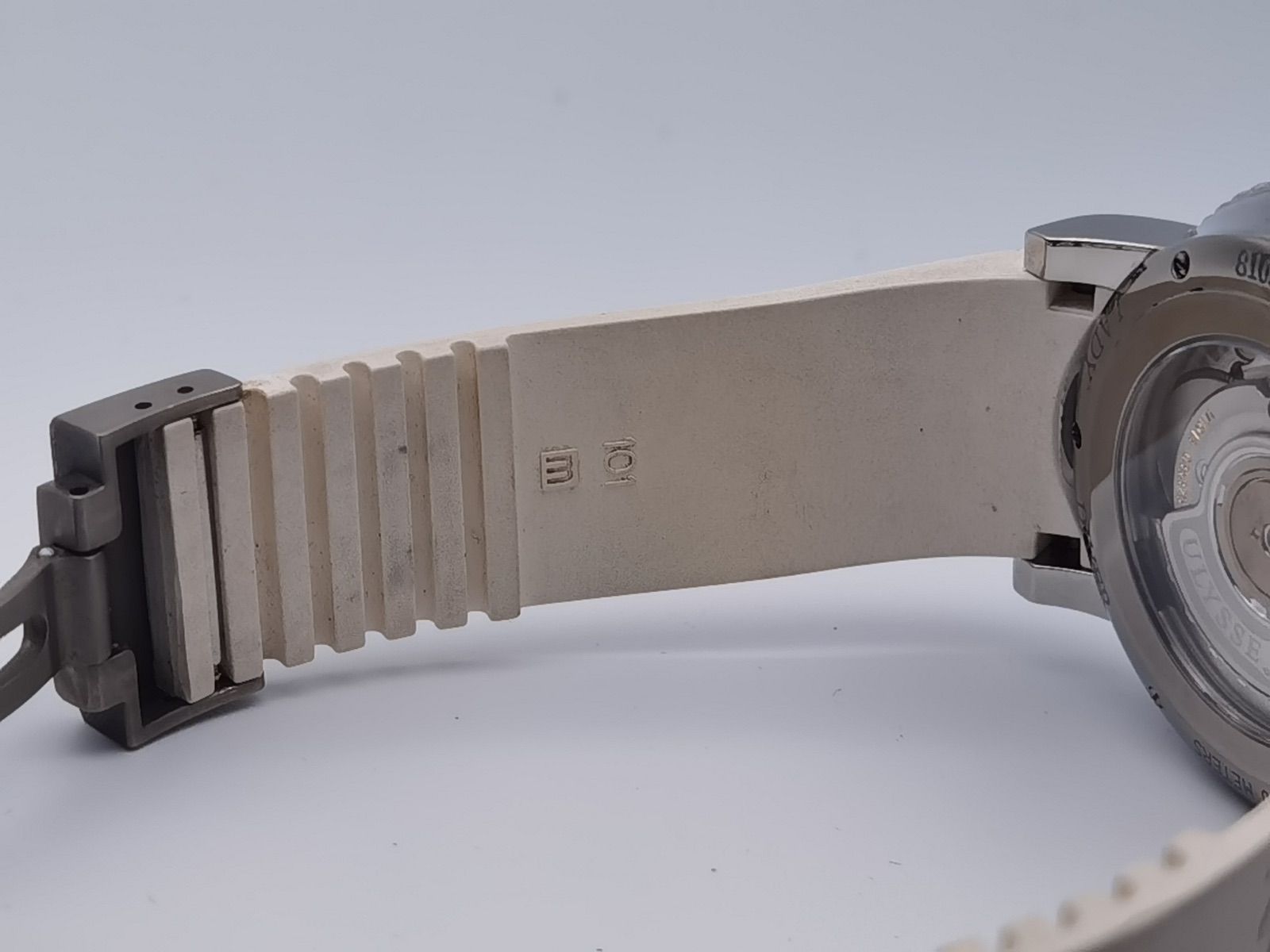  ユリスナルダン Ulysse Nardin レディーダイバー 8103-101 デイト シェル文字盤 ステンレス ラバーベルト 自動巻き レディース 腕時計 自動巻き時計 腕時計(アナログ)