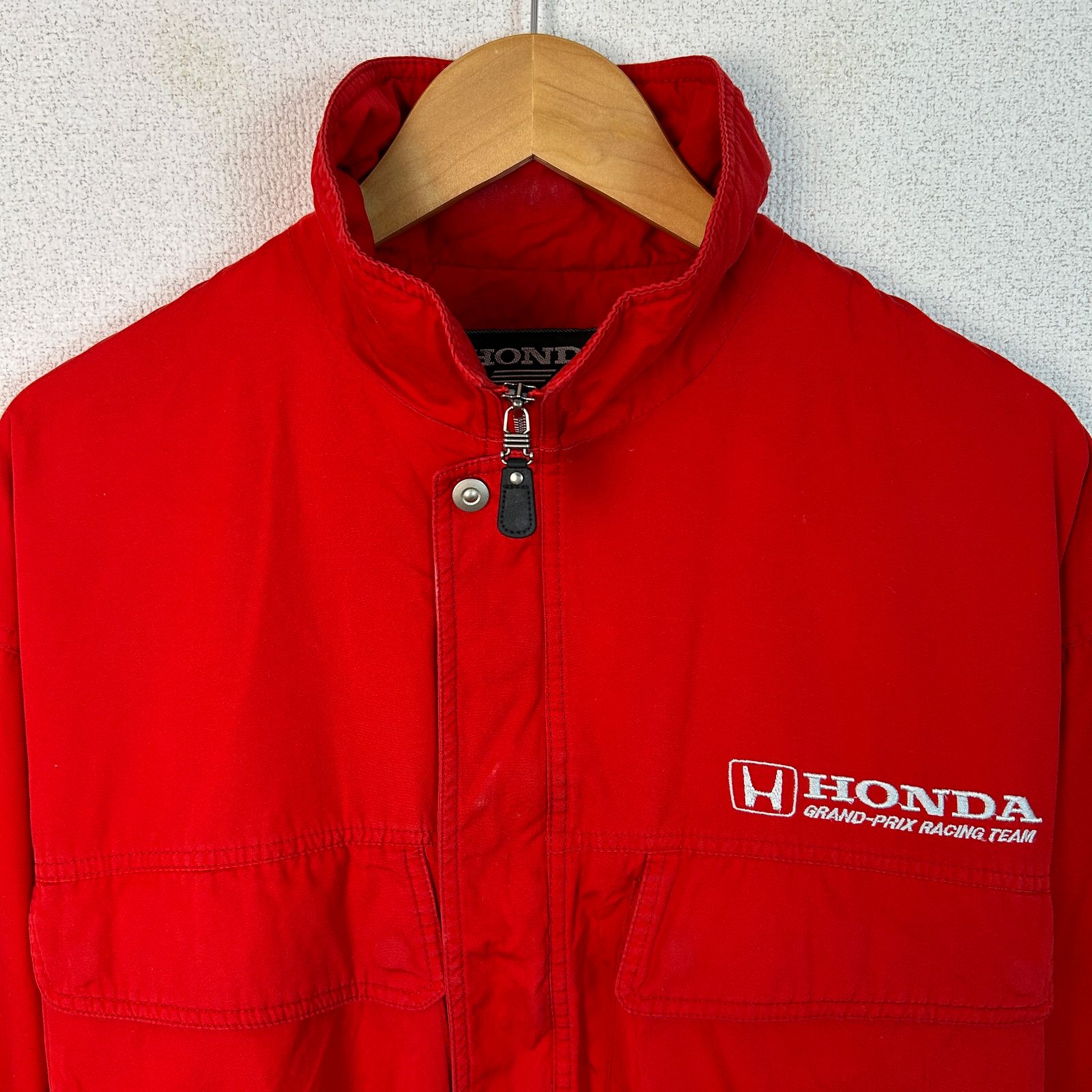 レア HONDA ホンダ レーシング ジャケット ロゴ刺繍 レッド Lサイズ 