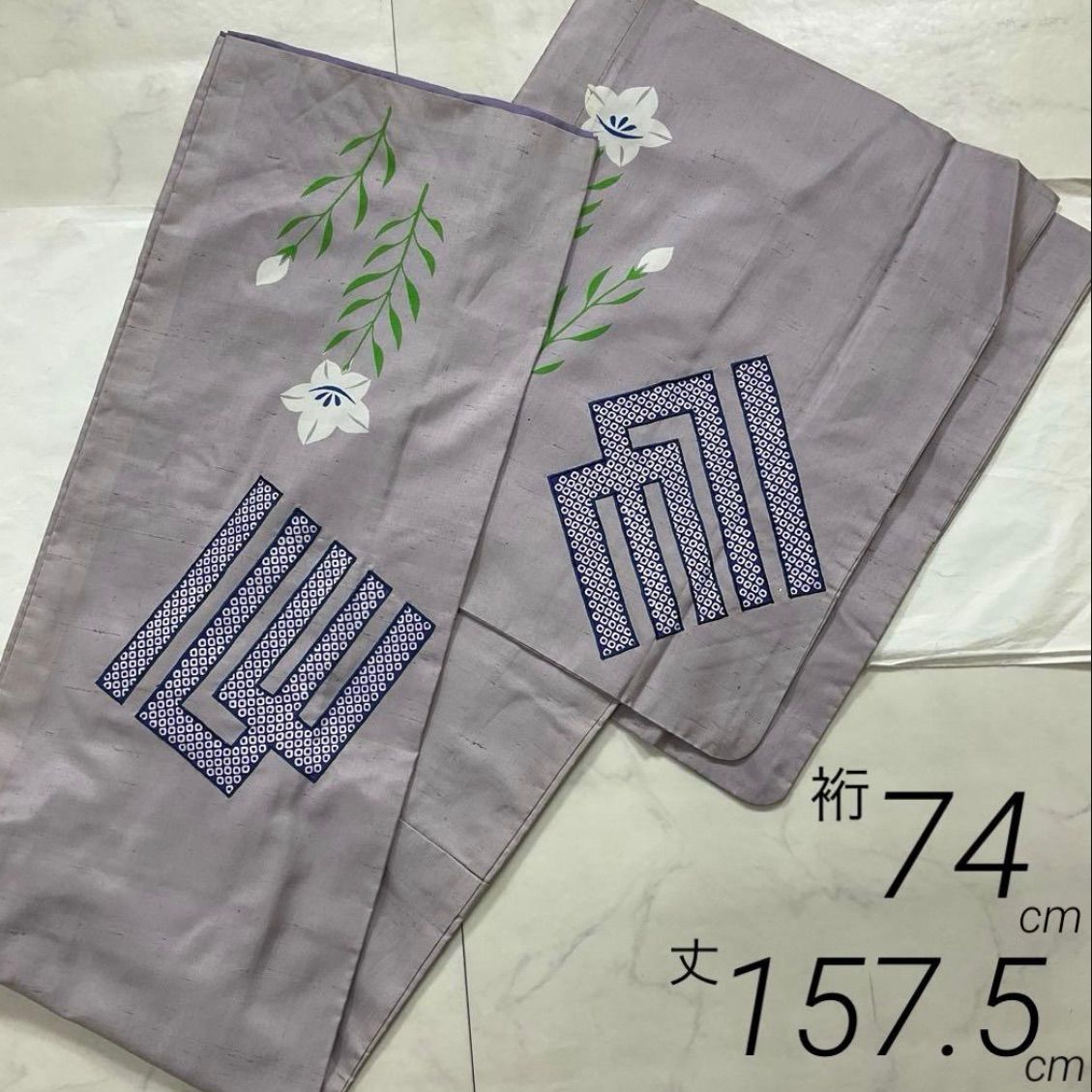 kimono one⬛️男前屋⬛️厳選⬛️お誂え品⬛️男着物⬛️しなやかな紬に友禅と刺繍⬛️正絹⬛️キングサイズ⬛️袷⬛️裄74丈157.5