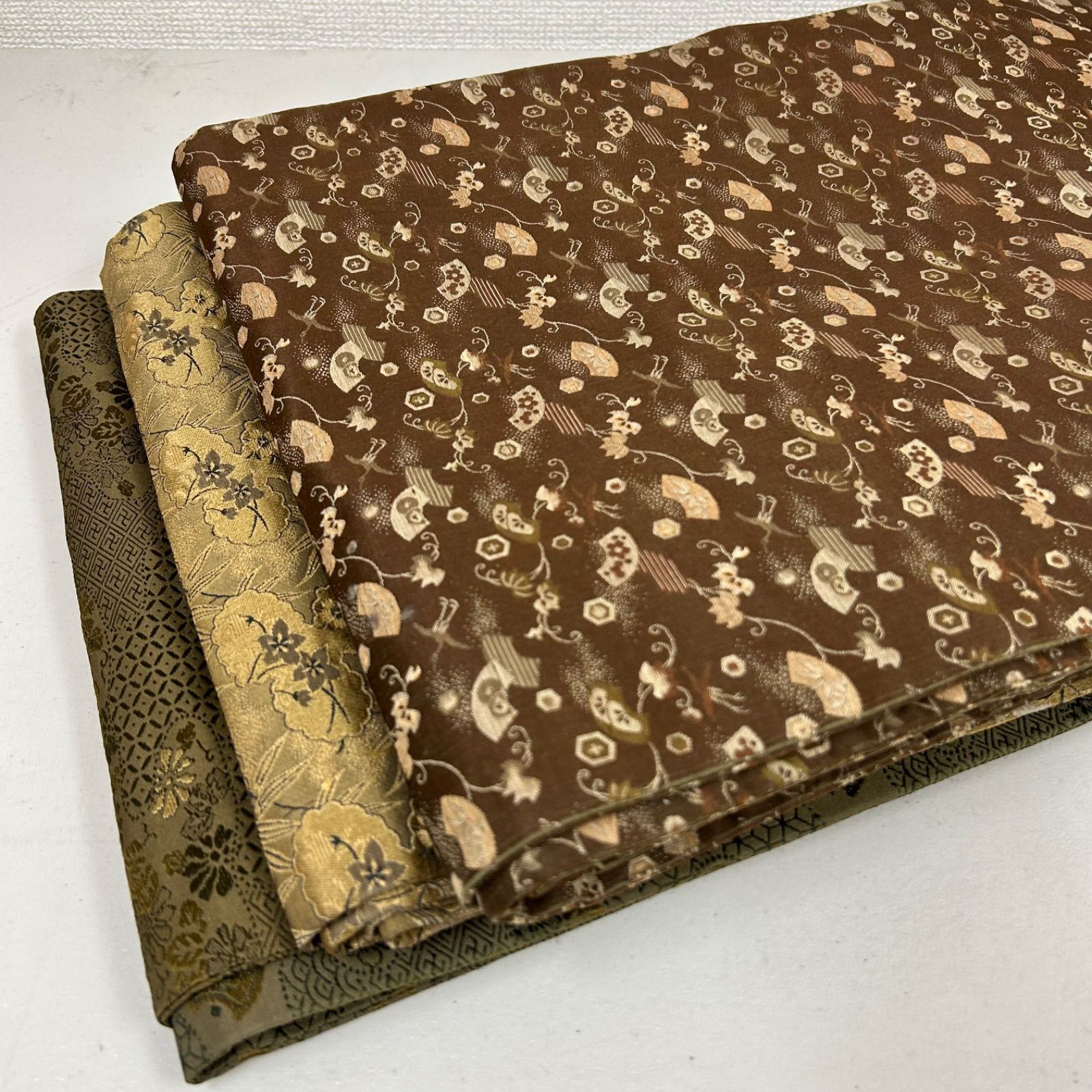 アンティーク 丸帯 正絹 3本 帯まとめ売り リメイク材料 m-646 - メルカリ