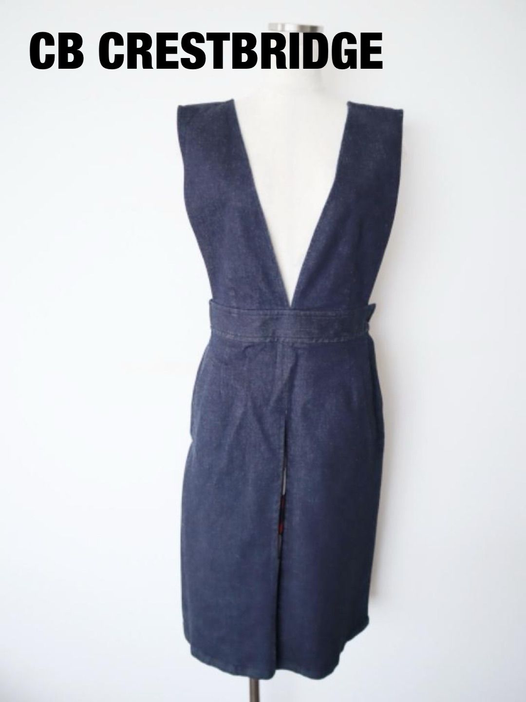 2025- 製 CB シービークレストビレッジ Iラインジャンパースカート 定価19800円 ブルーレーベルクレストブリッジ Sサイズ デニムネイビー レッド ベージュ他 おしゃれ み 6460118