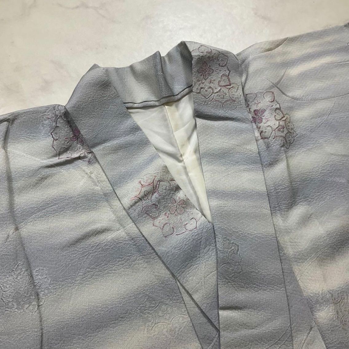  kimono one⬛️男前屋⬛️厳選⬛️お誂え品⬛️ 同然⬛️素敵な男着物⬛️正絹⬛️仕付け糸付き⬛️袷⬛️裄68丈133 5 着物 着物 浴衣