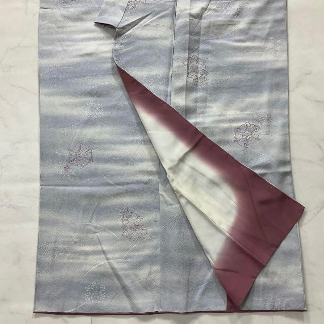 one⬛️男前屋⬛️厳選⬛️お誂え品⬛️ 同然⬛️素敵な男着物⬛️正絹⬛️仕付け糸付き⬛️袷⬛️裄68丈133