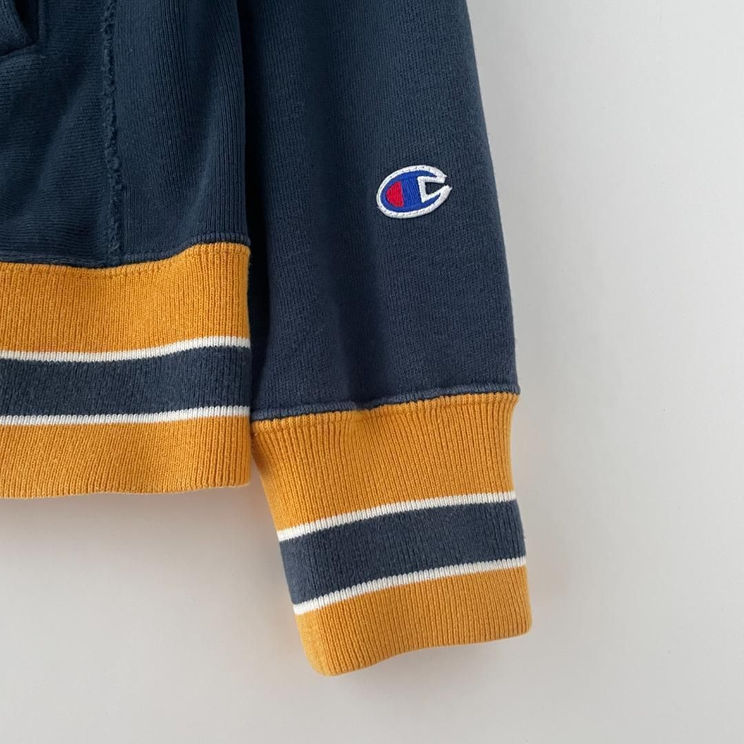 Champion リバースウィーブジャケット スナップボタン 刺繍 ラインリブ 