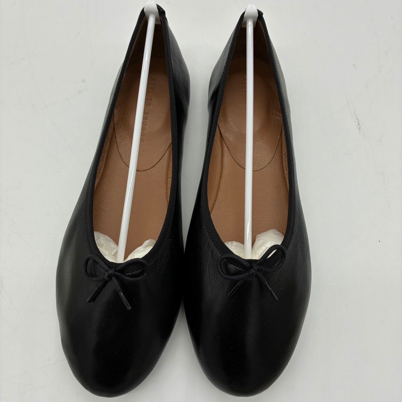 ATELIER BRUGGE アトリエブルージュ 24 cm 黒 レザー バレエシューズ フラット