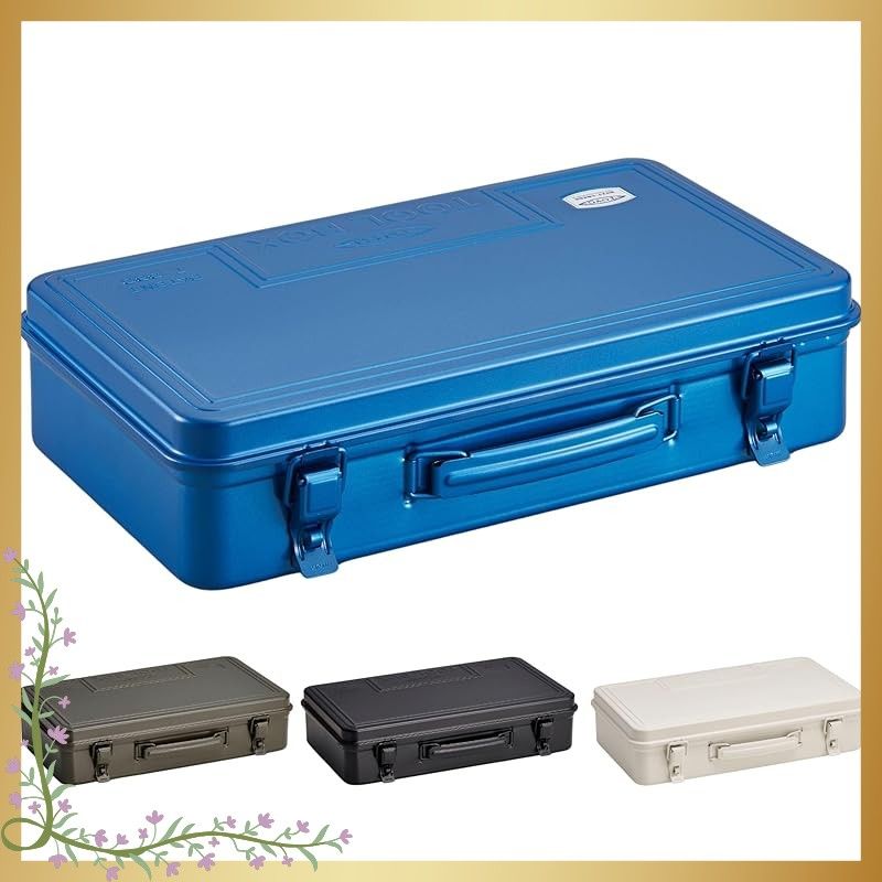 【迅速発送】東洋スチール(TOYO) スチール製工具箱 T-360 ブルー【幅約38×奥行約22×高さ約9cm】 日本製 ツールボックス 収納ボックス 0