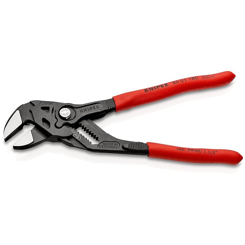 クニペックス KNIPEX 8601-180 SB プライヤーレンチ プラスチックコーティングハンドル 0