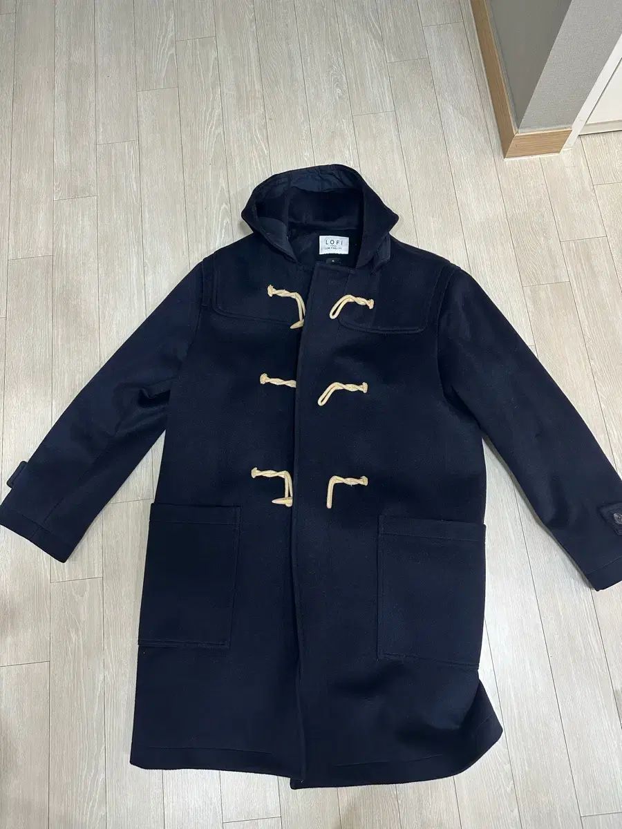 LOFI ロファイ フード ダッフルコート ネイビー xl