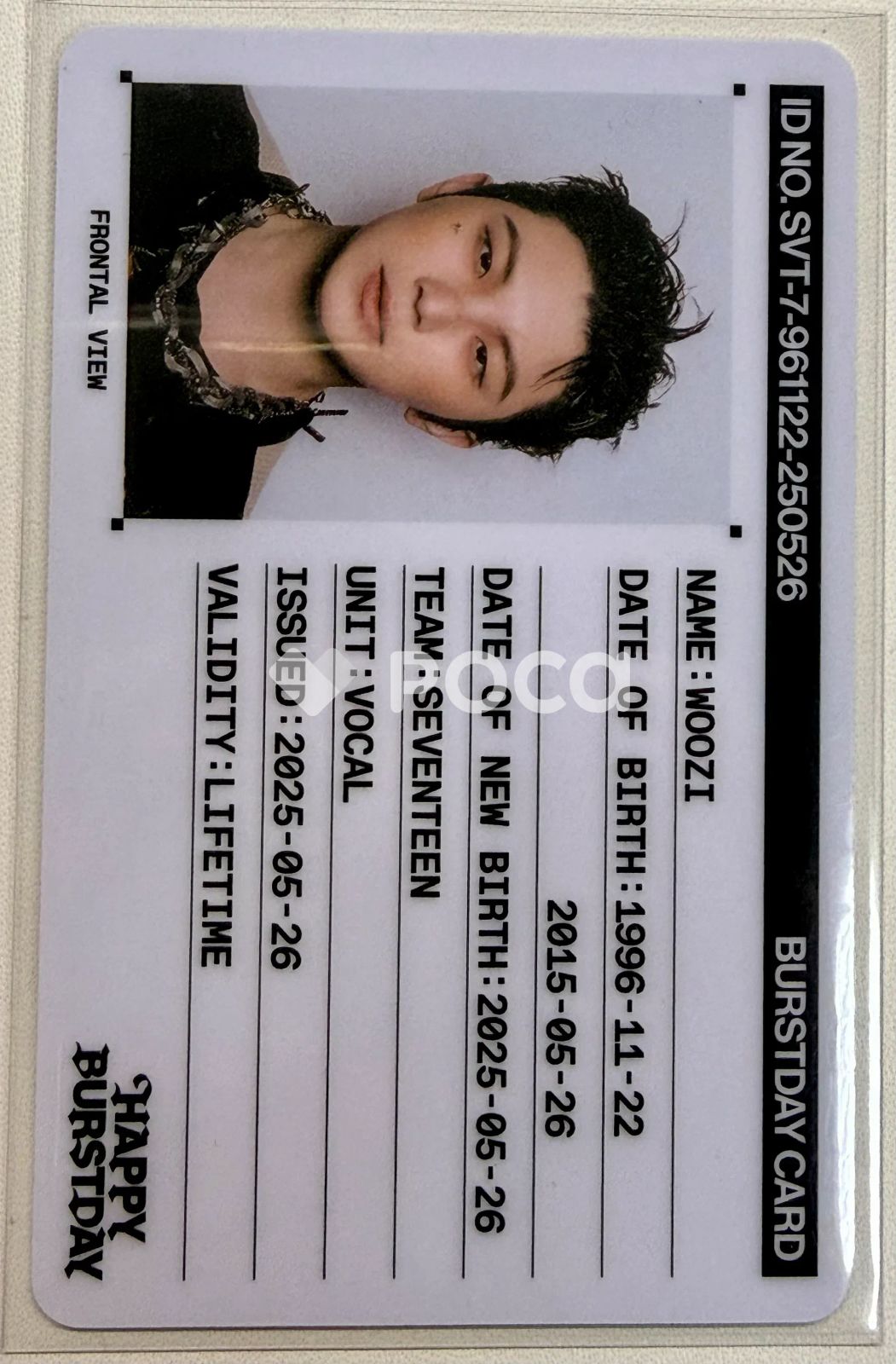 SEVENTEEN HAPPY BURSTDAY 直筆サイン　ウジ SEVENTEEN HAPPY BURSTDAY 直筆サイン ウジ SEVENTEEN HAPPY BURSTDAY