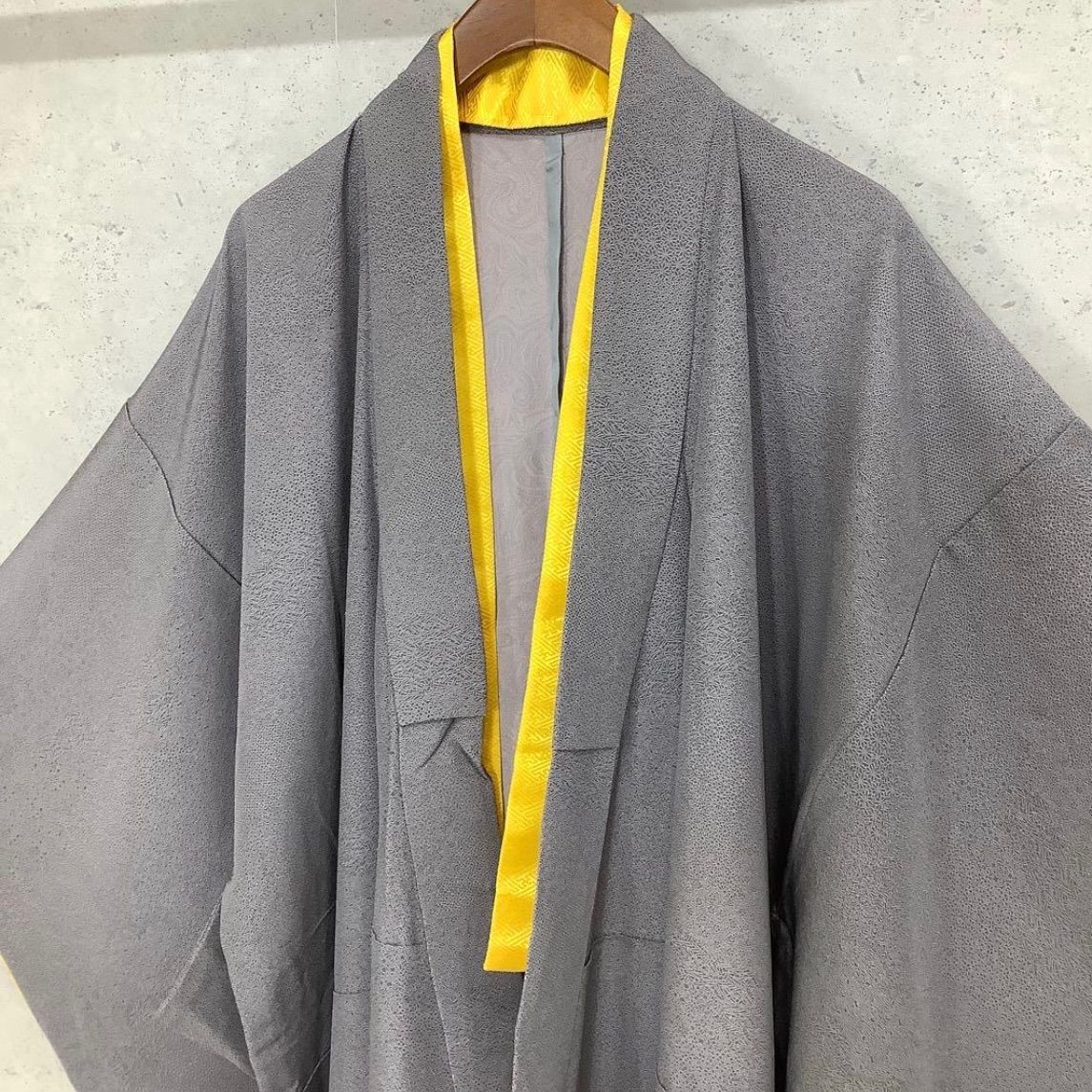 kimono one⬛️男前屋⬛️男着物⬛️素敵な江戸小紋⬛️正絹⬛️袷⬛️半襟付き⬛️ガード加工⬛️スコッチガード⬛️裄71