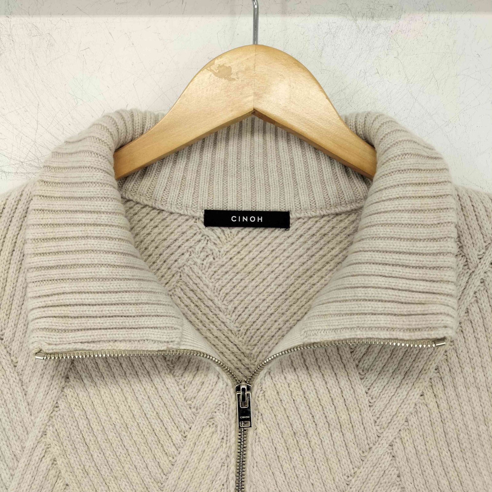 チノ CINOH ARGYLE CABLE KNIT HALF ZIP VEST メンズ JPN：46 - メルカリ